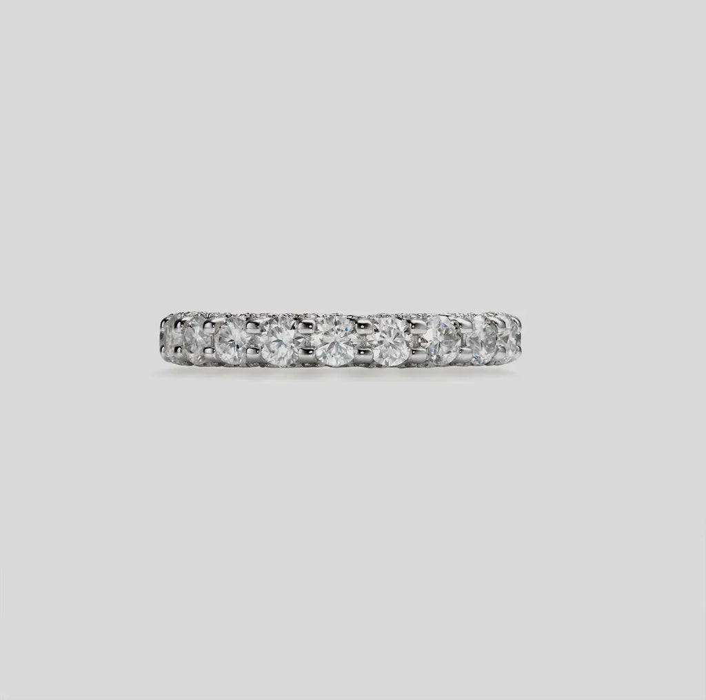 Moissanite Eternity band 18k PVD