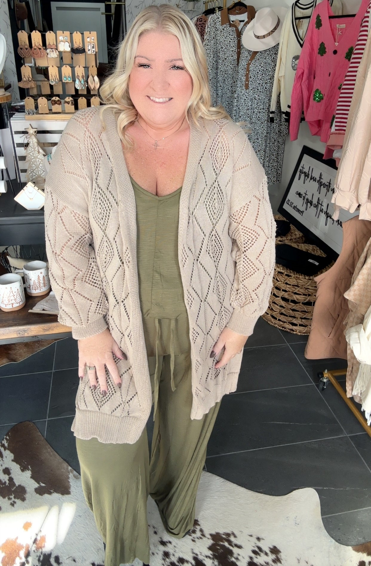 The Olivia lounger. Olive green lounge pant and tank.