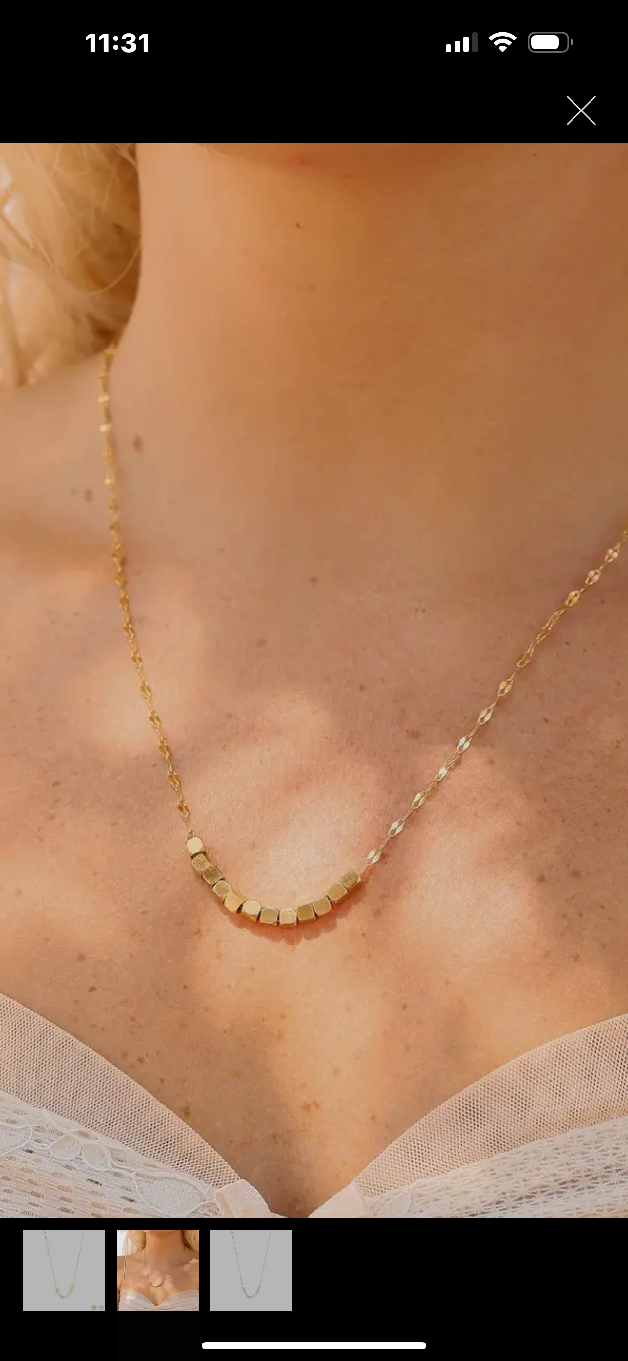 Square beaded necklace