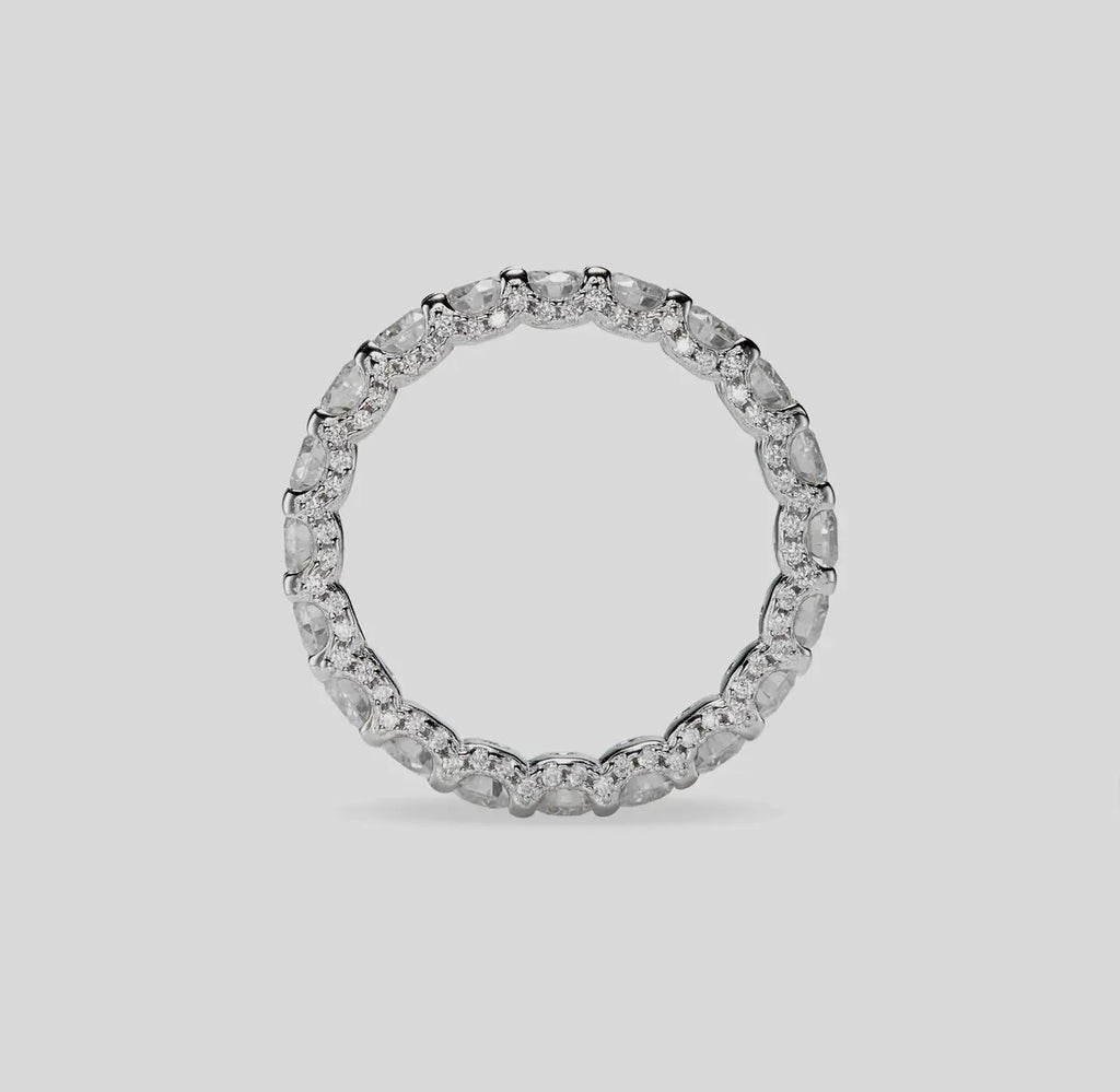 Moissanite Eternity band 18k PVD