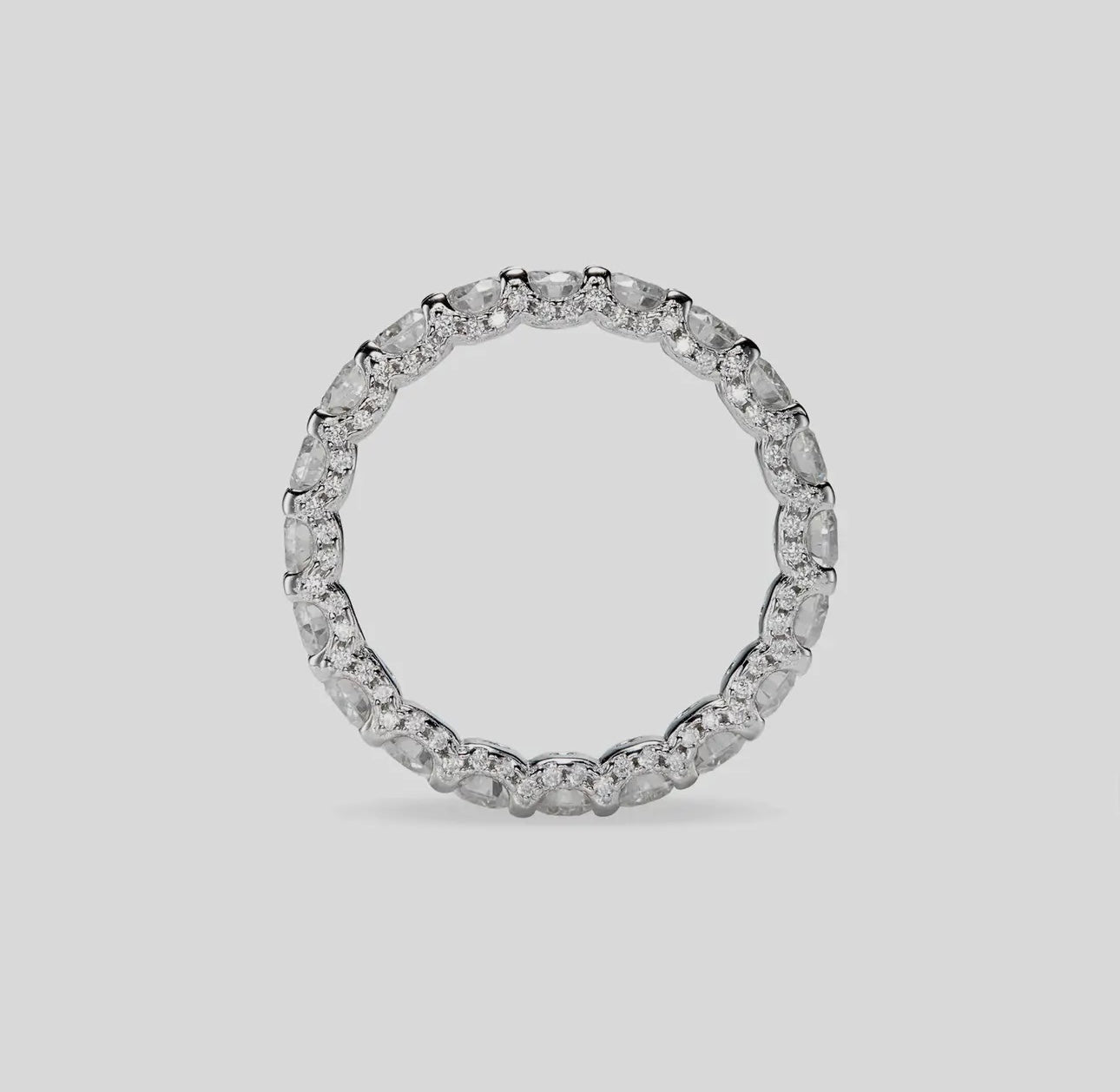 Moissanite Eternity band 18k PVD