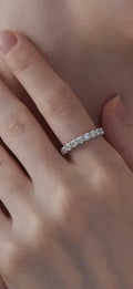Moissanite Eternity band 18k PVD