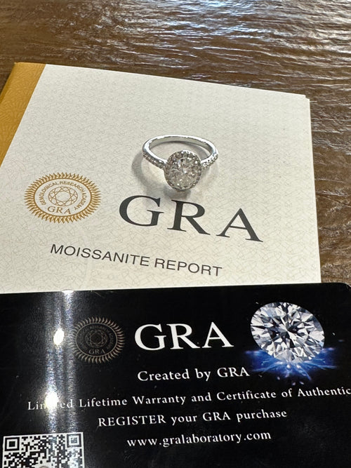 2.8 carat moissanite ring